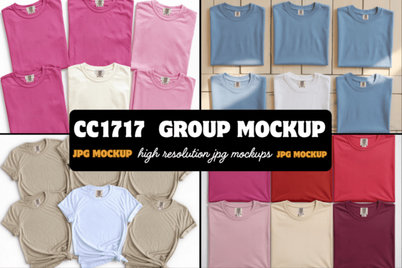 Download Comfort Colors 1717 Group Mockups - Premium Bundle