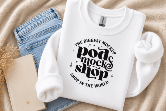 Download Gildan 18000 Flat Lay Sweatshirt Mockup - Premium Resources